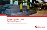 Expertise in Leaf Spring Steels - Sidenor€¦ · Expertise in Leaf Spring Steels Determination 05 SIDENOR is committed to become the worldwide reference steelmaker for the leaf spring