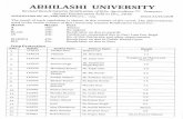  · ABHILASHI UNIVERSITY Revised Result Gazette Notification of B.Sc. Agriculture 7th Semester Annual Examination held in Dec., 2018 NOTIFICATIONNO.