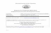 Request for Proposals (RFP) #212 - OEWD · 2020-01-02 · The funding in this Request for Proposals (RFP) touches numerous aspects of San Francisco’s diverse economy, with a focus