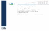 Audit of EPA's Fiscal 2012 and 2011 Consolidated Financial Statements · 2015-10-24 · U.S.ENVIRONMENTALPROTECTION AGENCY OFFICE OF INSPECTOR GENERAL Audit of EPA’s Fiscal 2012