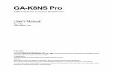GA-K8NS Pro - cyberpowerinc.com · GA-K8NS Pro Motherboard - 14 - English Step 1: Install the Central Processing Unit (CPU) The installation of the processor and cooling fan is performed