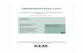 OBSERVATION LIST - Fluoride...9 The Observation List is not a list of prohibitions It is important to point out that the presence of a substance on the Observation List does not entail