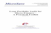 Loan Portfolio Audit for Micro-Finance - A Practical Toolkit · Loan Portfolio Audit for Micro-Finance – A Practical Toolkit September 2005 Micro-Finance Consulting Group (MCG),