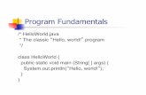 Program Fundamentals - University of California, Santa Cruzsbrandt/courses/Winter12/12A/Chapter… · main() is a java method ! A method is a named set of operations within a class