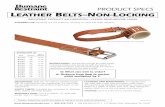 Product sPecs Leather BeLts–NoN-LockiNg - …specs.humanerestraint.com/product-specs.pdfimPortaNt Product iNformatioNPLease read Before usiNg Product sPecs ..2 • FAX 608.849.6315