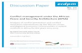 Conflict management under the African Peace and …ecdpm.org/wp-content/uploads/DP211-Conflict-Management...Discussion Paper ECDPM Ð EUROPEAN CENTRE FOR DEVELOPMENT POLICY MANAGEMENT