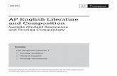 AP English Literature and Composition€¦ · significant misreading and/or demonstrate inept writing. 2–1 These essays compound several writing weaknesses. Often, they are unacceptably