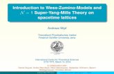 Introduction to Wess-Zumino-Models and N=1 Super-Yang ...wipf/lectures/reviews/bangalore_18.pdf1 A short introduction 2 Supersymmetric quantum mechanics 3 N= 1 and N= 2 Wess-Zumino-Models