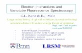 Electron Interactions and Nanotube Fluorescence Spectroscopykane/html-physics/seminars/optics.pdf• Independent electron model for optical spectra • 2D interactions: nonlinear scaling