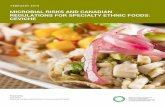 MICROBIAL RISKS AND CANADIAN REGULATIONS FOR … Risks... · Ceviche is a popular dish in Central and South America, and is rapidly gaining popularity in Canada and the US. Typically,