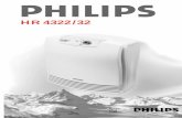 HR 4322/32 - Philips€¦ · - one HR 4322 air cleaner for rooms with a surface area of up to 30 m2 (75 m3). - one HR 4332 air cleaner for rooms with a surface area of up to 50 m2