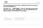 Containment Accident Pressure Committee Task 6 – NPSH Test ... · This report analyzes the impact of all these test ... The test instrumentation uncertainty provided in Table 1