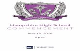 Hampshire High School COMMENCEMENT...Sears Centre Arena May 19, 2018 Hampshire High School COMMENCEMENT BOARD OF EDUCATION Mr. Steve Fiorentino, Board Secretary, Algonquin Township
