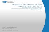 Migration (Validation of Port Appointment) Bill 2018...Australian Human Rights Commission Migration (Validation of Port Appointment Bill) 2018 (Cth), 2 September 2018 5 (vi) have been