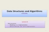 Data Structures and Algorithms - E & ICT Academy...Array based Implementation • Store the elements of List in array A such that A[𝑖] denotes ? element of the list at each stage