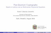 Post-Quantum Cryptography - Based on Lattices and on Multivariate Polynomial Equations · 2017-02-02 · Post-Quantum Cryptography Based on Lattices and on Multivariate Polynomial