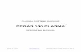 PEGAS 100 PLASMA - ALFA IN a.s. · 2018-06-01 · Machine PEGAS 100 PLASMA is designed for cutting metal on the basis of modern technology cutting material through a thin beam plasma
