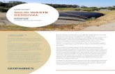 CASE STUDY: SOLID WASTE REMOVAL - Dredging Services · Geosynthetic Clay Liner (GCL) to get the equivalent hydraulic barrier performance of the compacted clay in the pond. A layer