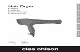 Hair Dryer - Clas Ohlson€¦ · Hair Dryer Art.no 18-4602ModelHD9908 44-1158HD9908 Please read the entire instruction manual before use and save it for future reference. We reserve