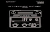 DC Programmable Power Supply Manual...DC Programmable Power Supply PI-9880 5 Introduction The PI-9880 DC Programmable Power Supply sources 0–18 volts (V) at up to 1 ampere (A). You