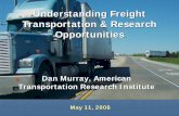Understanding Freight Transportation & Research · 5/11/2006  · Understanding Freight Transportation & Research Opportunities Dan Murray, American Transportation Research Institute