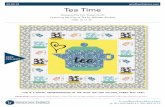 äÎ Tea Time - Bear Creek Quilting Company · Tea Time Designed by Eat, Sleep, Quilt! Featuring My Cup of Tea by Whistler Studios SIZE: 36 X 36 0 .äÎ.19 windhamfabrics.com e: info@windhamfabrics.com