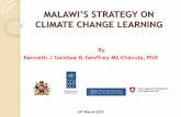 MALAWI’S STRATEGY ON - UNITAR · MALAWI’S STRATEGY ON CLIMATE CHANGE LEARNING By ... Waste Management Climate change knowledge (science, impacts and response) GHG inventory ...