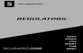 REGULATORS · All SCUBAPRO regulators can be identified via a serial number. The number is printed on the housing of the second stage and on the metal body of the first stage. SCUBAPRO