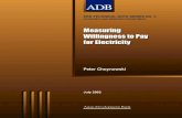 Measuring Willingness to Pay for Electricity...Measuring willingness to pay for electricity relies critically on a reliable estimate of the demand for electricity function. However,