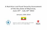 A Nutrition and Food Security Assessment of the Dry Zone ... zone survey - Nutrition... · A Nutrition and Food Security Assessment of the Dry Zone of Myanmar, June 24th - July 18th