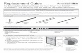 Replacement Guide · 2012-11-08 · Replacement Guide For Balanced Retractable Insect Screen and Insect Screen Track Retainers on Andersen ® 1 1/4” Self-Storing Door with Balanced