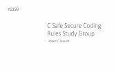 C Safe Secure Coding Rules Study Group - open …safety/security-critical issues into the existing C Secure Coding Rules TS. 2. Study the problem of addressing safety and security
