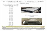 C-M PRECAST SMALL BOX CULVERTS Concrete... · 2020-03-30 · Our Range of C-M Precast Small Box Culverts Available at 1.2m and 2.4m Long C-M Precast Headwalls and Base Slabs to suit