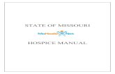HOSPICE MANUALmanuals.momed.com/collections/collection_hos/Print.pdf · 2019-09-06 · 1.5.G(3) Full MO HealthNet Eligibility After TEMP ... Meeting Spenddown with Incurred and/or