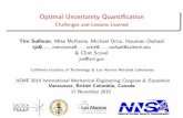 Optimal Uncertainty Quantiﬁcation · 2015-11-24 · admissible scenario for the unknown reality (G,P). Sullivan &al. (Caltech/LANL) Optimal UQ ASME 2010 IMECE 10 / 32. Optimal Uncertainty
