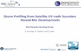 Ozone Profiling from Satellite UV nadir Sounders Recent RAL …ceos.org/document_management/Virtual_Constellations/ACC... · 2018-08-06 · CCI O3 RAL UV Nadir Ozone Scheme Overview