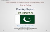 PAKISTANeneken.ieej.or.jp/data/8019.pdfCountry Report PAKISTAN Syed Aqeel Hussain Jafri Director (Policy) Alternative Energy Development Board Government of Pakistan JICA Knowledge