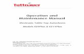 Operation and Maintenance Manual - Tuttnauer USA...Operation and Maintenance Manual Electronic Table-Top Autoclaves Models EZ9Plus & EZ11Plus Cat. No. MAN205-0443001EN Rev S Manufactured