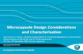 Microcapsule Design Considerations and …asaga.org.ar/descargas/material/CURSO_MICROyNANO/MICRO6...Microcapsule Design Considerations and Characterisation CSIRO FOOD AND NUTRITION