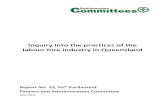 Inquiry into the practices of the labour hire industry in ... · Inquiry into the practices of the labour hire industry in Queensland Finance and Administration Committee i Contents