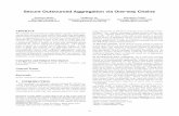 Secure Outsourced Aggregation via One-way Chainsruizhang/CISC859/S17/Paper... · 2017-03-28 · Secure in-network aggregation. In the context of wire-less sensor networks, several