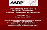 Understanding Women 45+: The AARP Foundation's Women’s ...The Women’s Leadership Circle The WLC is working to leverage the economic power and passion of women to: Support and strengthen