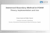 Theory, Implementation and Use - Chalmershani/kurser/OS_CFD_2015/HrvojeJasak/...CFD with OpenSource Software Course, Chalmers University 2015 Immersed Boundary Method in FOAM Theory,