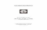 GITAM UNIVERSITY · 2019-01-28 · GITAM UNIVERSITY (Declared as Deemed to be University U/S 3 of UGC Act, 1956) REGULATIONS & SYLLABUS OF M.Tech. (CAD / CAM) (w.e.f 2008 -09 admitted