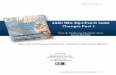 EE2001-2020 NEC Significant Code Changes Part 1 · 2020-04-07 · Ezekiel Enterprises, LLC . 2020 NEC Significant Code Changes Part 1 2 . Course Description: The 2020 NEC Significant