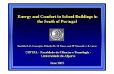 Energy and Comfort in School Buildings in the South of Portugal · 2016-08-09 · Energy and Comfort in School Buildings in the South of Portugal CINTAL - Faculdade de Ciências e