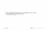 AT Commands for CX930xx-2x and CX93040-1x Modems · 2012-05-05  · AT Commands for CX930xx-2x and CX93040-1x Modems . Reference Manual . REM-201692C June 27, 2011