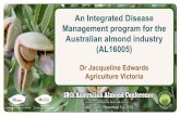 Dr Jacqueline Edwards Agriculture Victoria · Hull rot symptoms. Rhizopus stolonifer. colonises inside hull of young nut - by-product: soluble fumaric acid - translocated to nearby