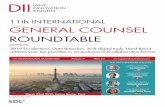 11th INTERNATIONAL GENERAL COUNSEL …...11th INTERNATIONAL GENERAL COUNSEL ROUNDTABLE 2019 EU elections, Data Breaches, AI & digital tools, Hard-Brexit… address your top priorities