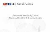 Salesforce Marketing Cloud Training #1: Intro & Creating ...mediad.publicbroadcasting.net/p/newnprdsblog/files/...map to standard SMC Master Data Extension Export active emails from